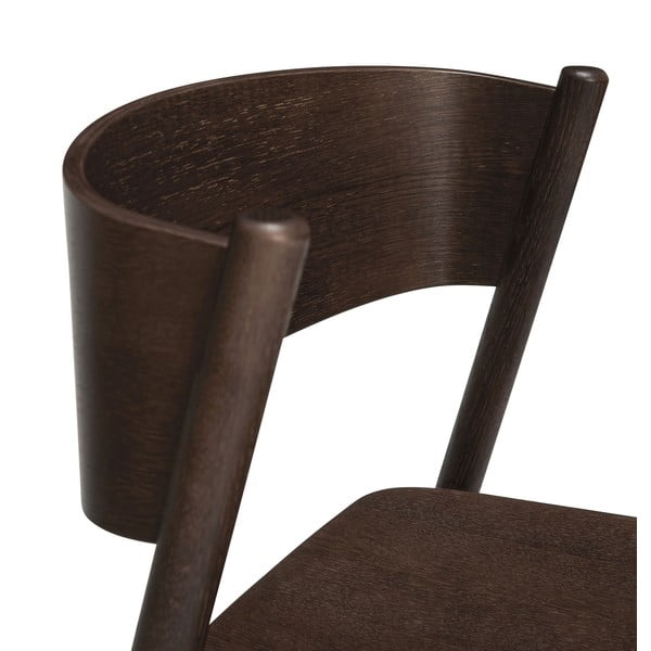 Hnědá jídelní židle z dubového dřeva Oblique - Hübsch-image-4