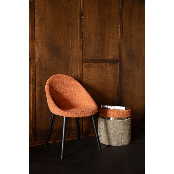 Oranžové čalouněné jídelní křeslo Fenna – Dutchbone-image-1