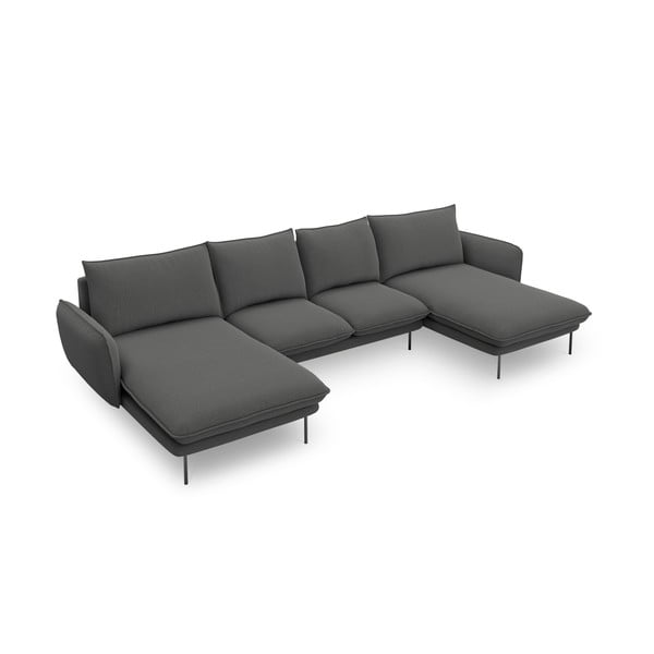 Tmavě šedá pohovka do "U" Cosmopolitan Design Vienna-image-3