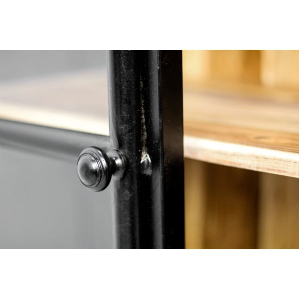 Černá vitrína z masivu akácie 170x90 cm Kingston - HSM collection-image-1