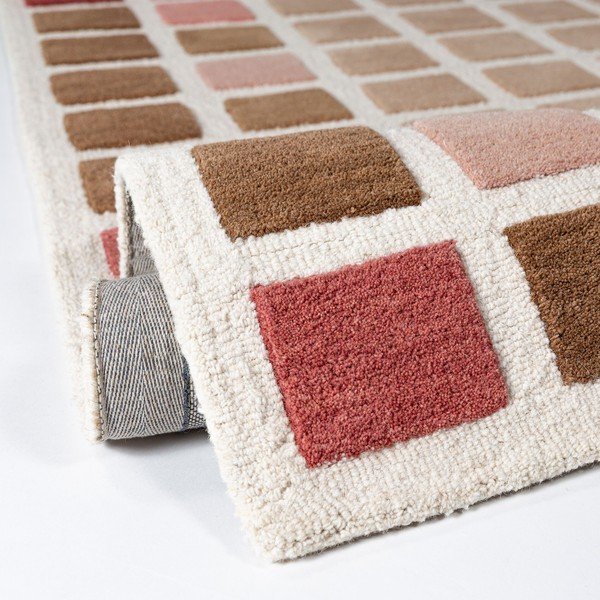 Růžový ručně tkaný vlněný koberec 160x230 cm Renga Wool – Flair Rugs-image-4
