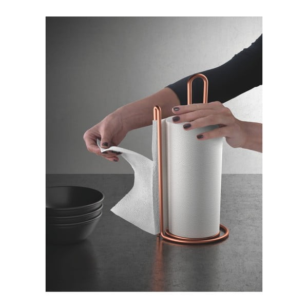 Stojan na papírové utěrky v měděné barvě Metaltex-image-1