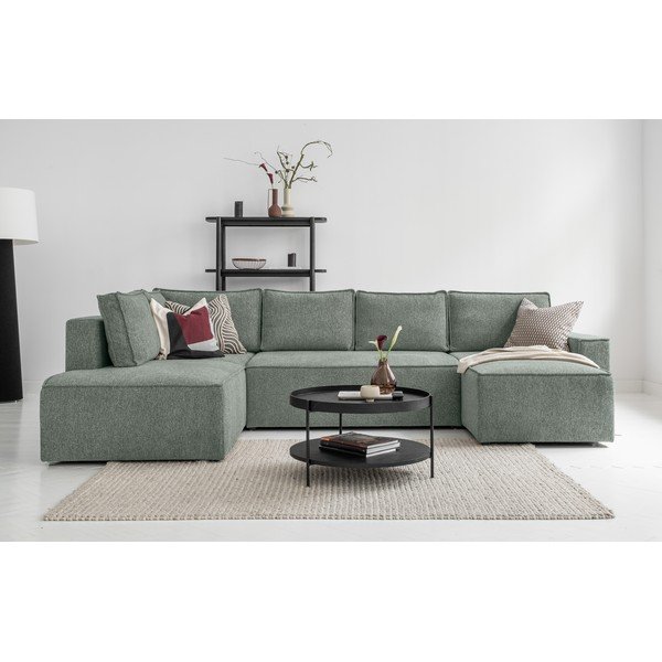 Světle zelená rozkládací rohová pohovka (levý roh) Brave Dave – Miuform-image-3