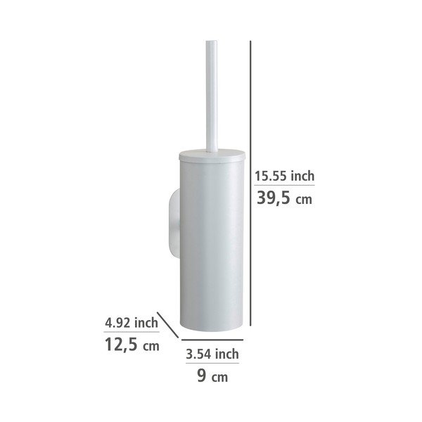 Bílá samodržící WC štětka z nerezové oceli Orea – Wenko-image-3