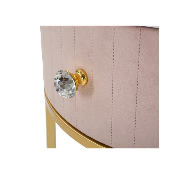Noční stolek ve světle růžové a zlaté barvě Montpellier – Mauro Ferretti-image-4