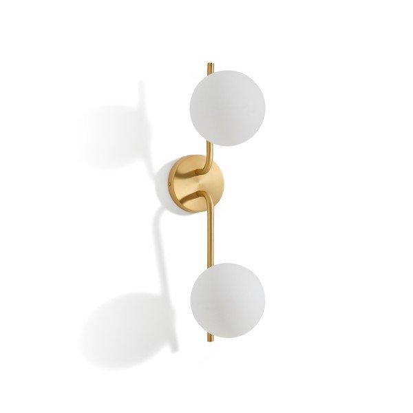 Bílé/ve zlaté barvě nástěnné svítidlo Brisia – Kave Home