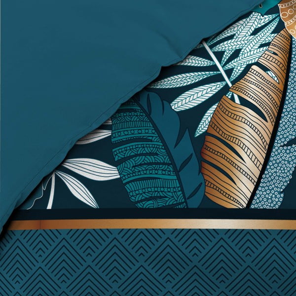 Bavlněné povlečení na jednolůžko v petrolejové barvě 140x200 cm Alianor – douceur d'intérieur-image-1