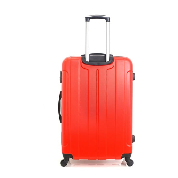 Červený cestovní kufr na kolečkách Hero Fogo, 93 l