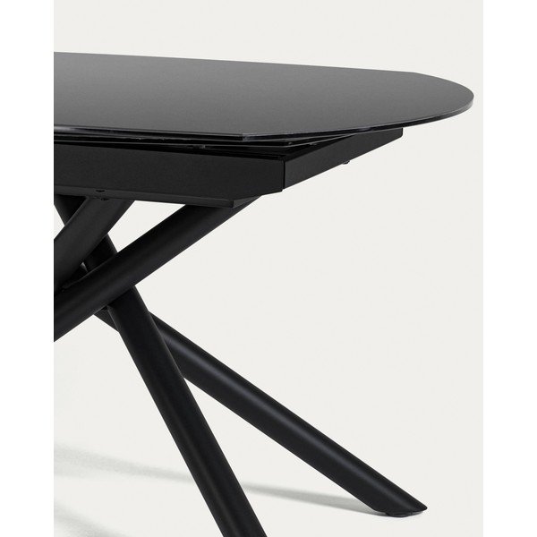 Rozkládací jídelní stůl s přídavnou deskou s keramickou deskou 100x130 cm Yodalia – Kave Home-image-4