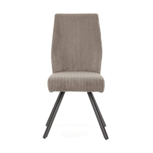 Světle šedé manšestrové jídelní židle v sadě 2 ks Anibal – Marckeric-image-2