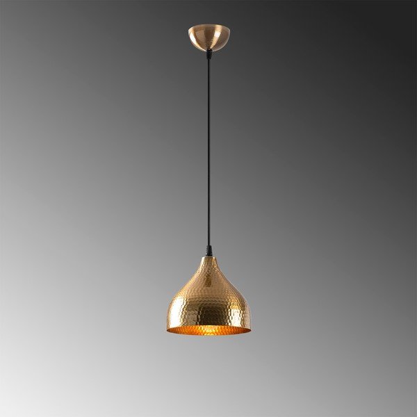 Závěsné svítidlo ve zlaté barvě s kovovým stínidlem ø 18 cm Tattoo – Opviq lights-image-3