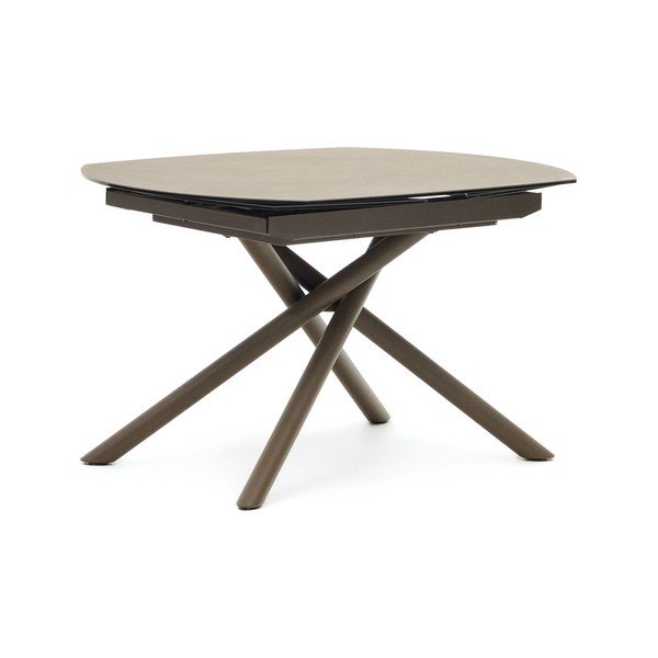 Rozkládací jídelní stůl s přídavnou deskou s keramickou deskou 100x130 cm Yodalia – Kave Home