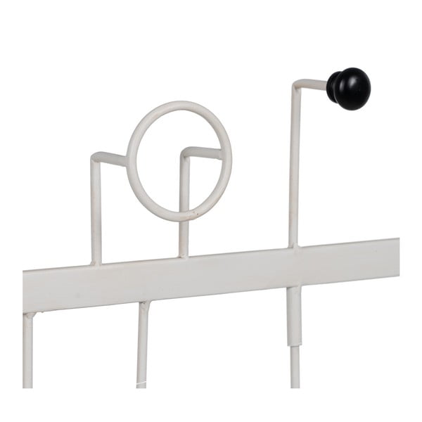 Bílý kovový nástěnný věšák – Ixia-image-2