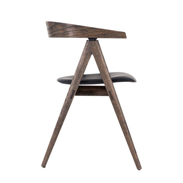 Černo-hnědá jídelní židle z dubového dřeva Ava – Gazzda-image-2