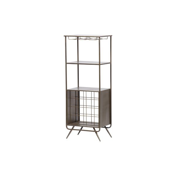 Kovová vinotéka v mosazné barvě na 16 lahví, 46x118 cm Vadim - WOOOD-image-1