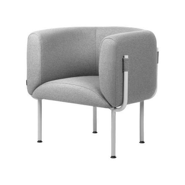 Šedé vlněné křeslo Ubi – noo.ma