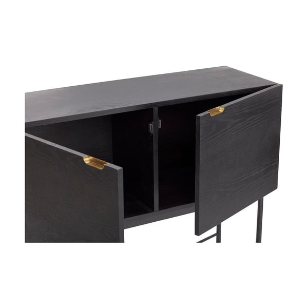 Černá komoda z jasanového dřeva Hübsch Norm-image-4