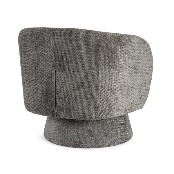 Tmavě šedé otočné žinylkové křeslo Julienne – Bizzotto-image-4