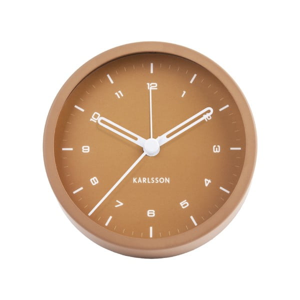 Karamelově hnědý budík Karlsson Tinge, ø 9 cm-image-2