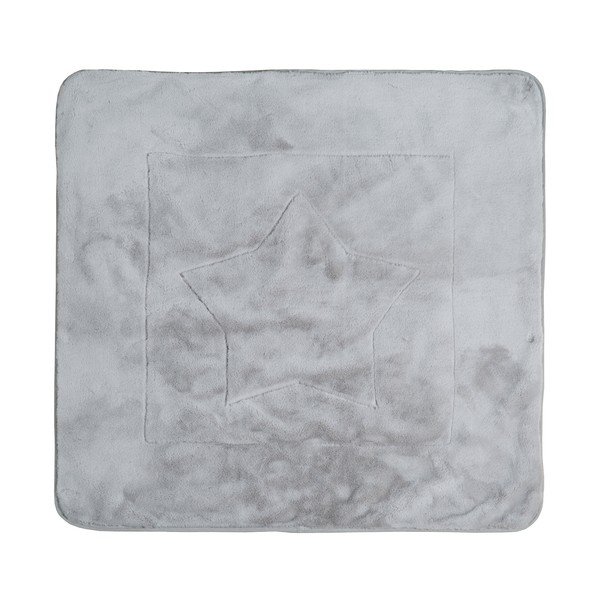 Růžová/šedá dětská deka z mikroplyše 80x80 cm Happy Patch – Roba-image-1