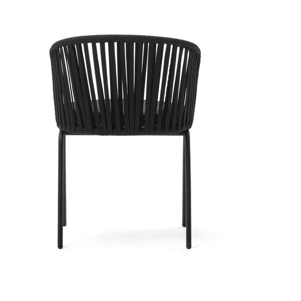 Černá kovová zahradní židle Saconca – Kave Home-image-2