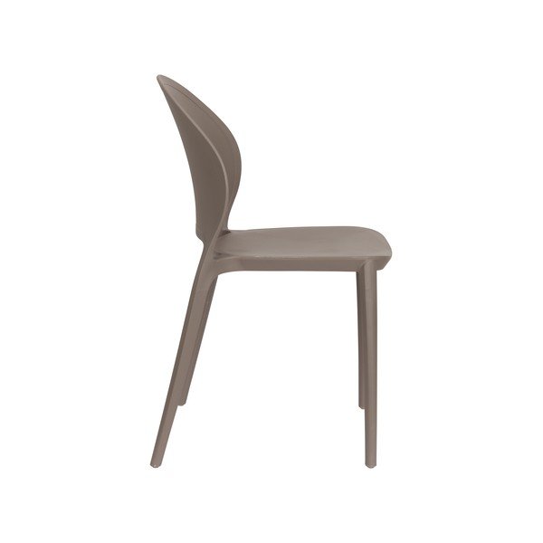 Hnědé plastové zahradní židle v sadě 4 ks Sjoerd – White Label-image-3