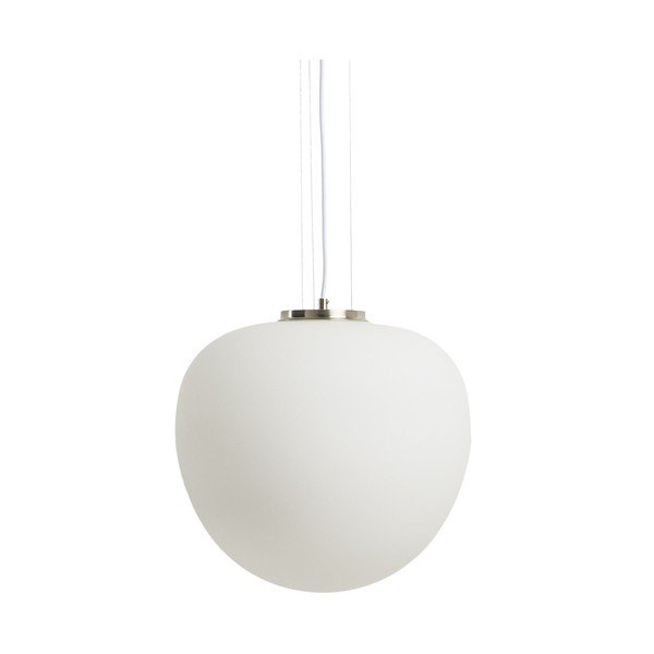 Bílé závěsné svítidlo se skleněným stínidlem ø 40 cm Ardali – Kave Home