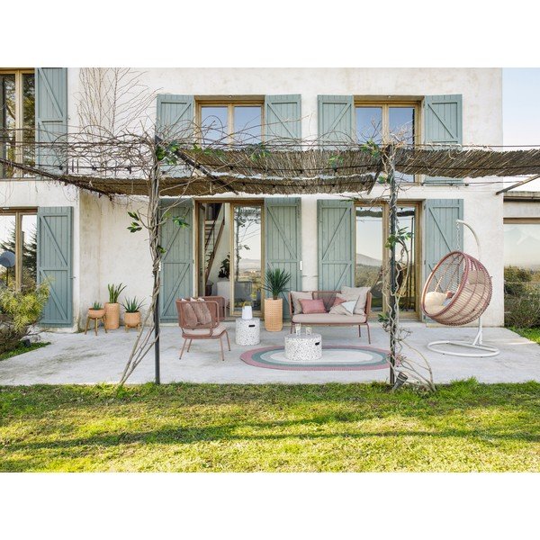 Terakotový květináč na dřevěném stojanu Kave Home Suba, výška 40 cm-image-3