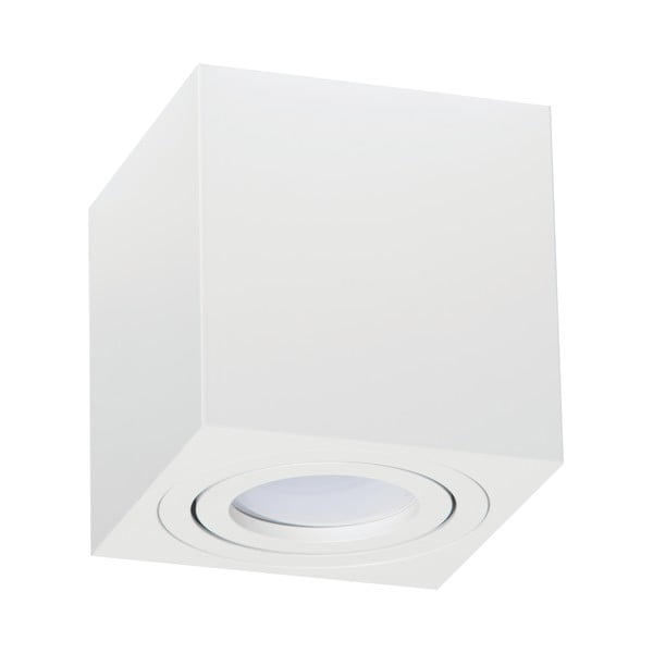 Bílé stropní svítidlo Kobi Block, výška 8,4 cm