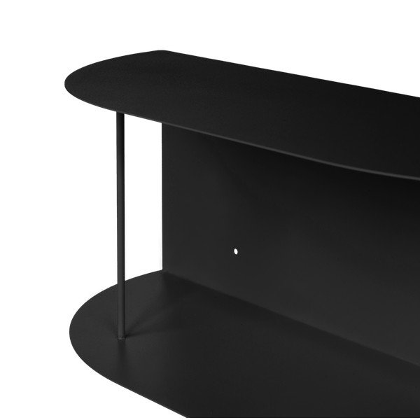 Černá patrová kovová police 80 cm Lina – noo.ma-image-4