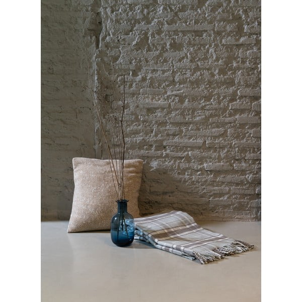 Světle modrý kostkovaný pléd s podílem bavlny Euromant Texas, 140 x 180 cm-image-3