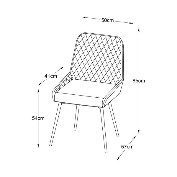 Modrá sametová jídelní židle Milton – Unique Furniture-image-4