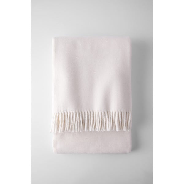 Krémový pléd s podílem bavlny Euromant Basics, 140 x 180 cm