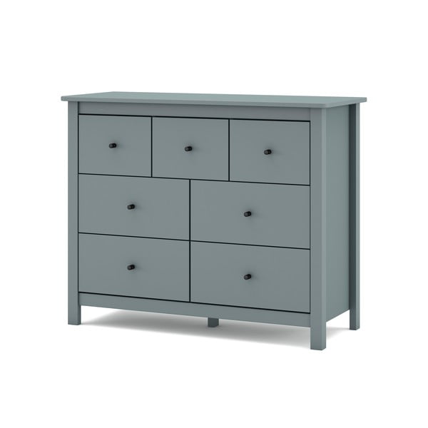 Komoda šedozelená z borovicového dřeva 110x80x40 cm Misti – Marckeric-image-3