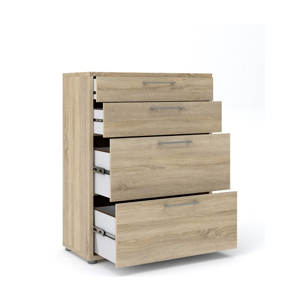 Modulární knihovna v dekoru dubu v přírodní barvě 89x113 cm Prima – Tvilum-image-2