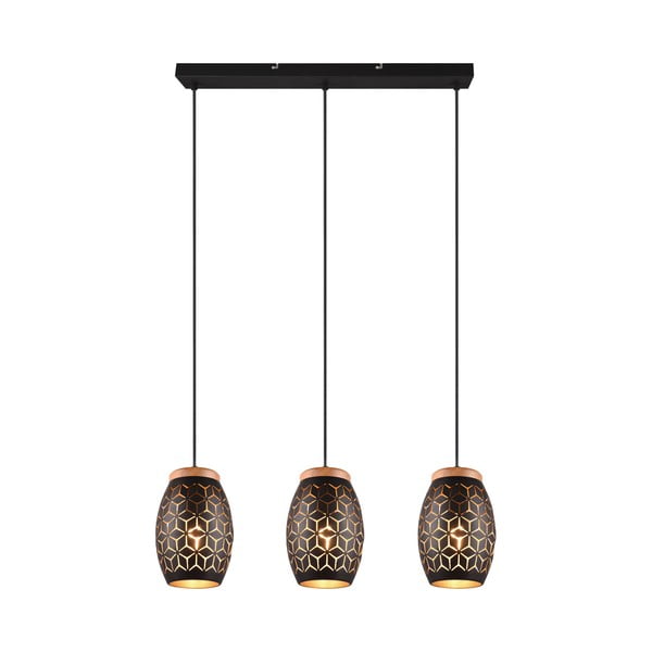 Černé závěsné svítidlo ø 15 cm Bidar – Reality-image-1