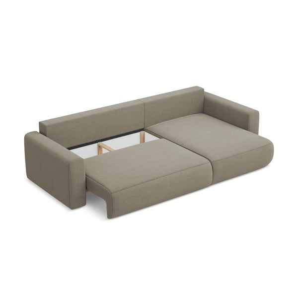 Světle hnědá rozkládací/s úložným prostorem rohová pohovka (pravý roh/s lenoškou) Kapua – Makamii-image-3