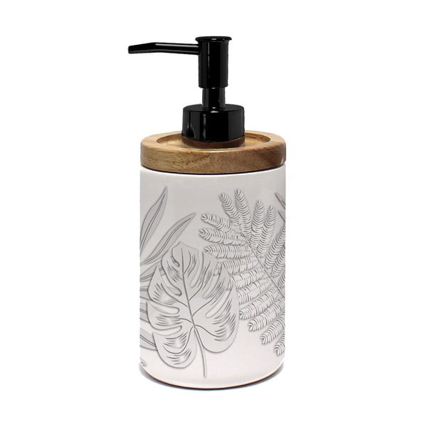 Bílý keramický dávkovač mýdla 46 ml Amber – douceur d'intérieur