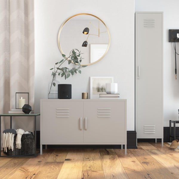 Krémová kovová skříňka 100x64 cm Bradford – Støraa-image-1