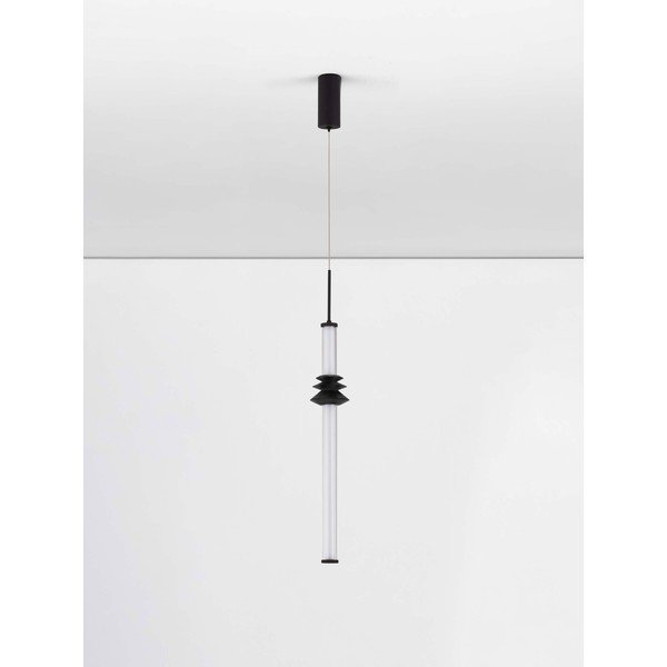 Matně černé keramické LED stmívatelné závěsné svítidlo se stínidlem z akrylového skla ø 8 cm Stalactite – Nova Luce-image-4