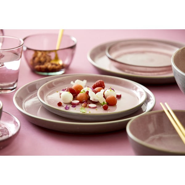 Růžový/šedý talíř z kameniny ø 27 cm Gastro Grey/Light Pink – Bitz-image-3