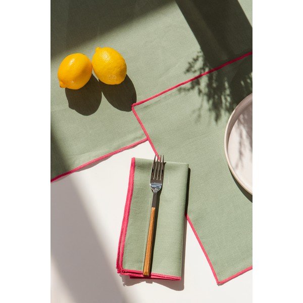 Lněné běhouny na stůl v sadě 2 ks 41x130 cm Contrast Edge – Really Nice Things-image-4