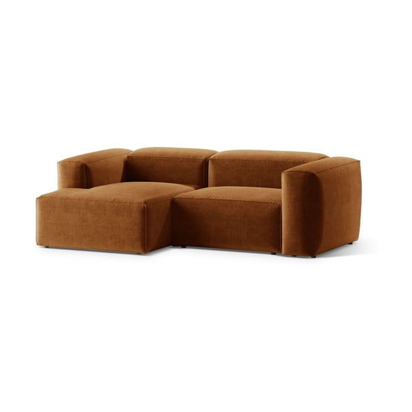 Rohová pohovka v cihlové barvě (levý roh/s lenoškou) Bergamo – Cosmopolitan Design-image-2