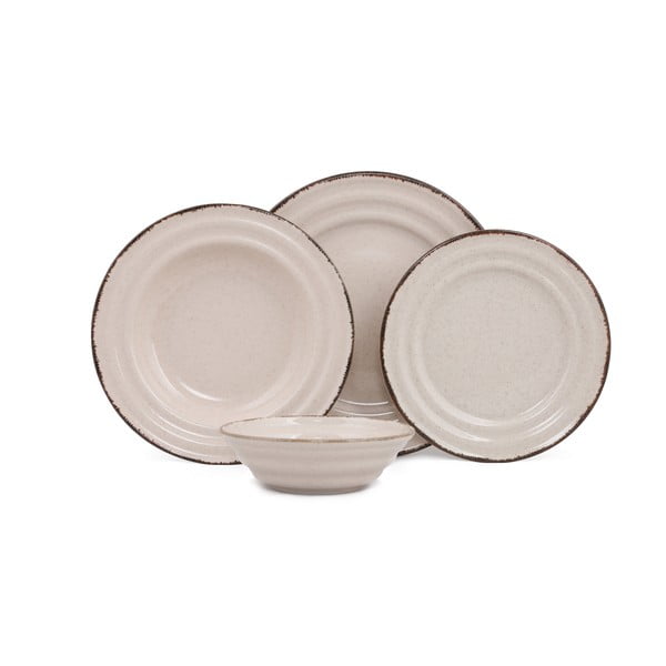 24dílná sada béžového porcelánového nádobí Kütahya Porselen Basis-image-2