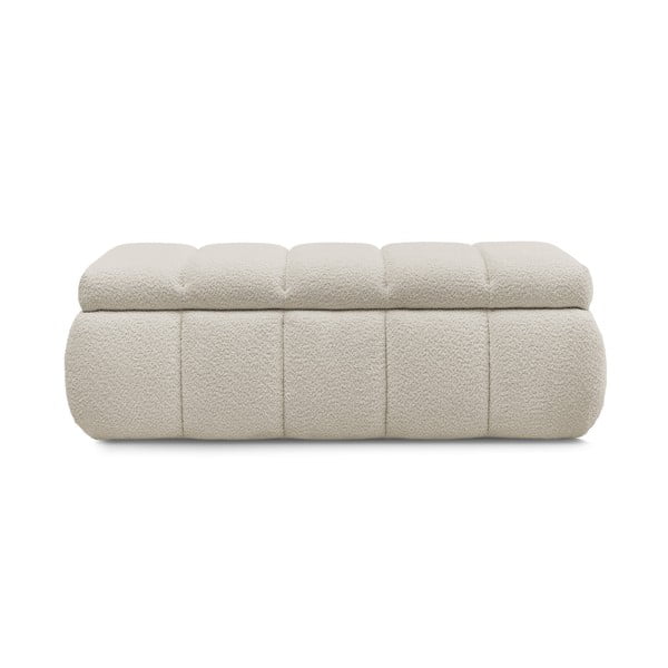 Béžová lavice z textilie bouclé – Bobochic Paris