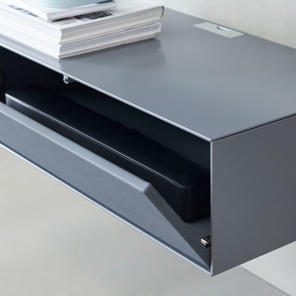 Šedý TV stolek 91x24 cm Edge by Hammel - Hammel Furniture-image-3