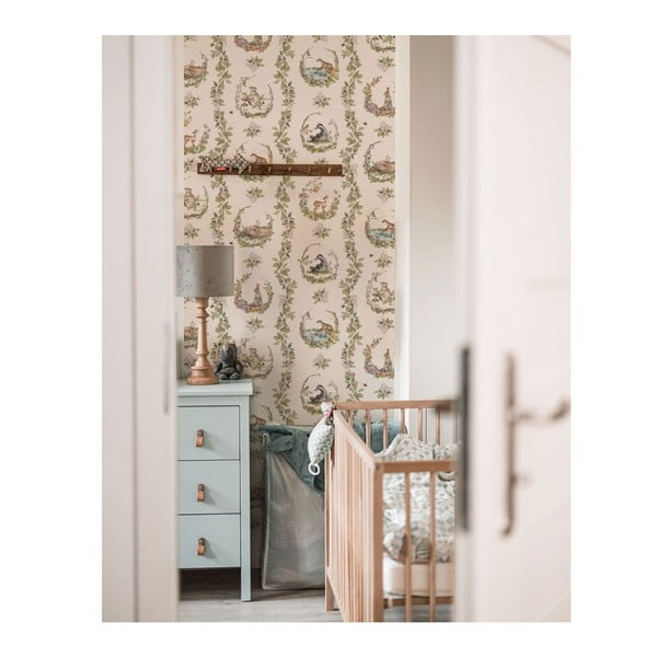 Papírová dětská tapeta 100 cm x 280 cm Animals in the Circles – Dekornik-image-1