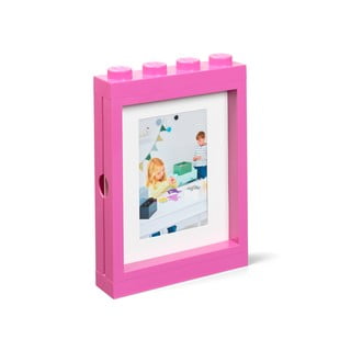 Růžový rámeček na fotku LEGO®, 19,3 x 26,8 cm