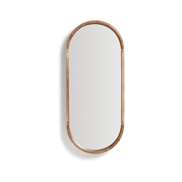 Nástěnné zrcadlo s dřevěným rámem Berale – Kave Home-image-4