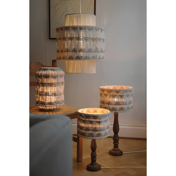 Stolní lampa se stínidlem z textilu a juty v hnědo-přírodní barvě (výška 62,5 cm) Ano – Markslöjd-image-1